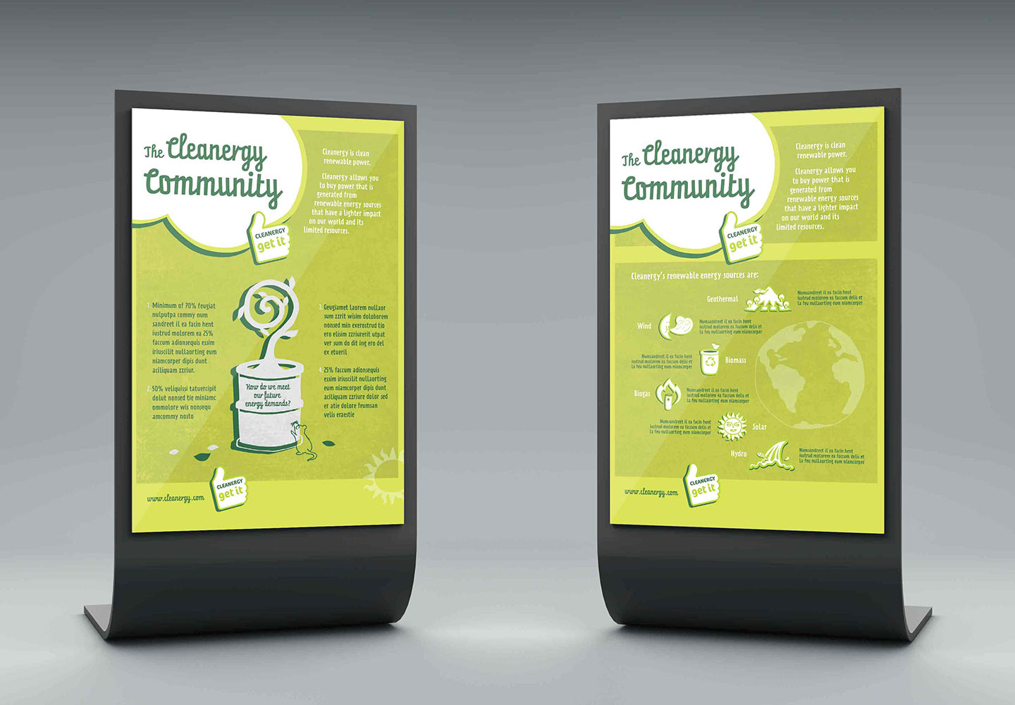 Brand Consultancy in Energy Industry. Poster for Cleanergy.