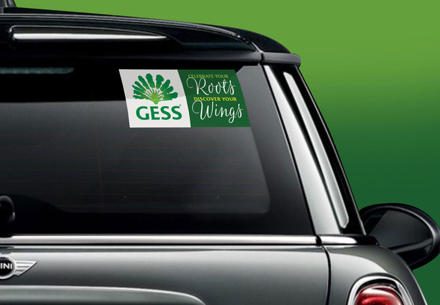 Brand Consultancy in Education Industry. Car decal for GESS.