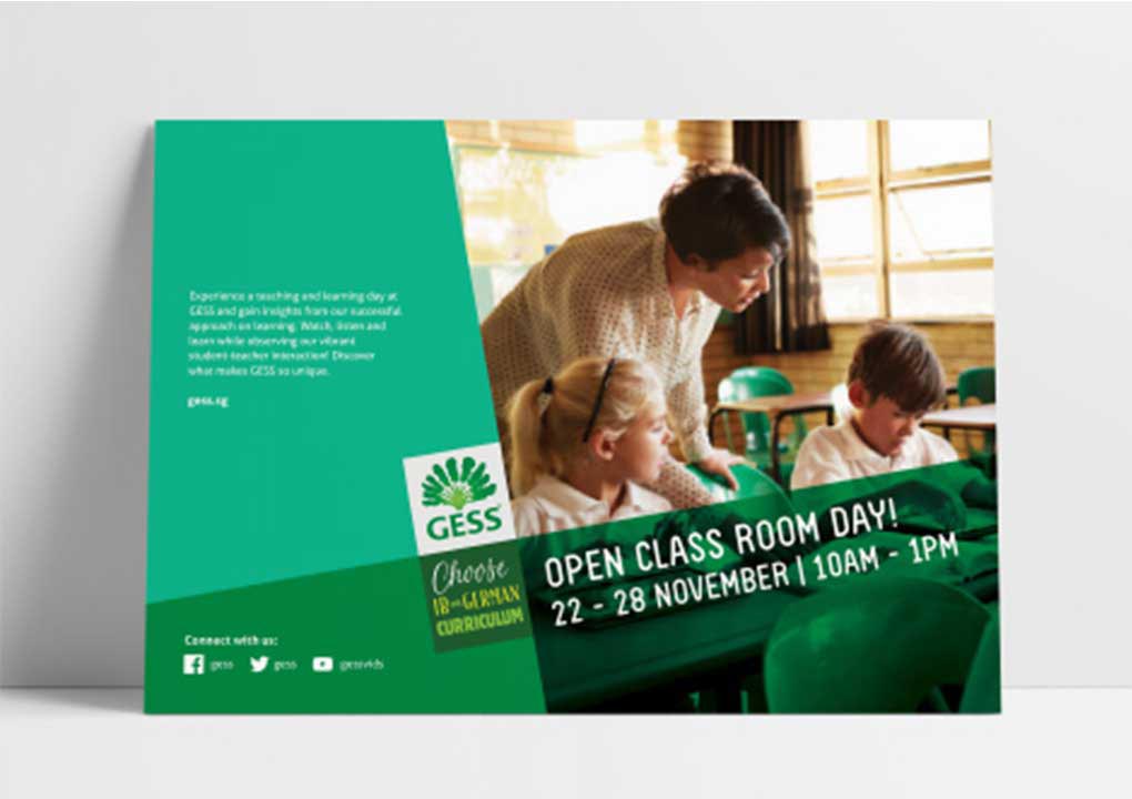 Brand Consultancy in Education industry. Poster for GESS
