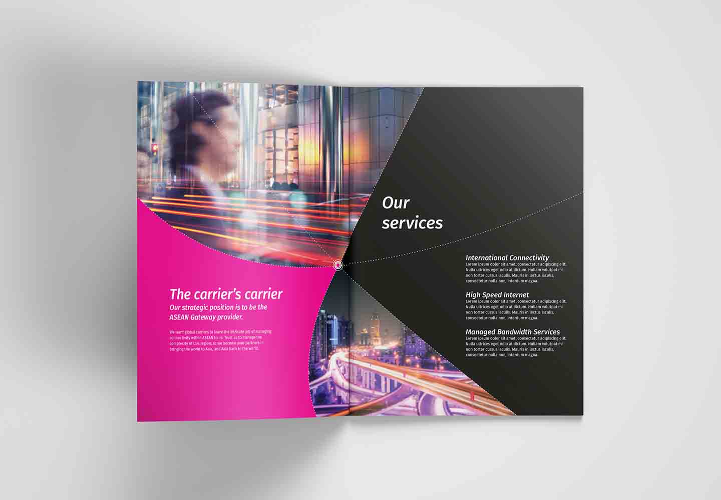 Brand Consultancy in Technology Industry. Brochure for Global Transit.