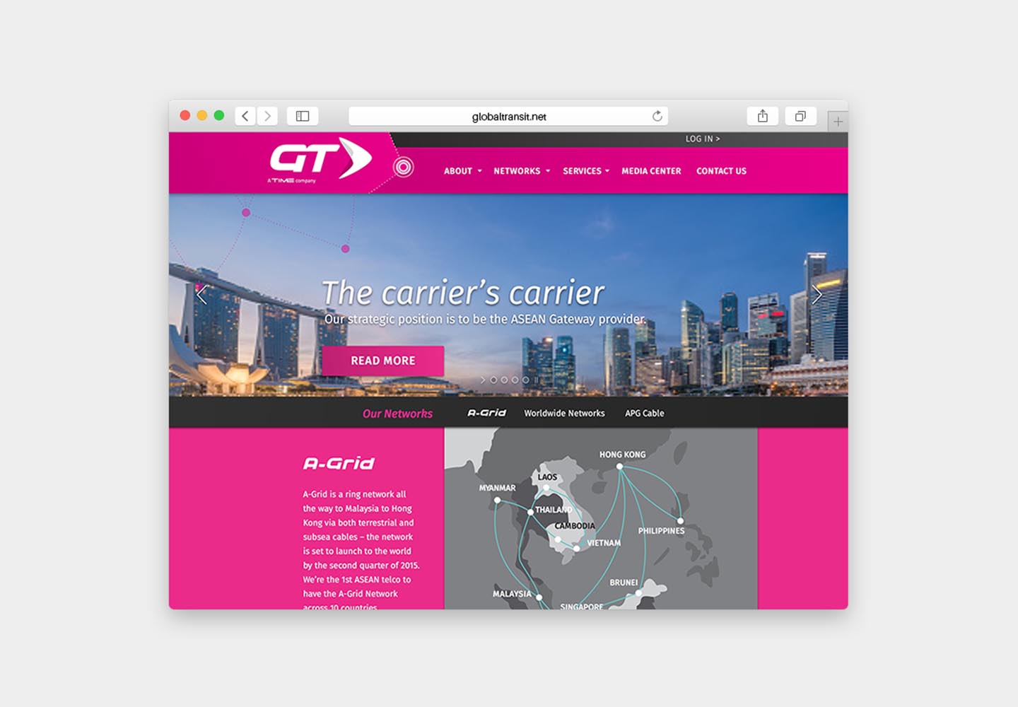 Brand Consultancy in Technology Industry. Website Design for Global Transit.