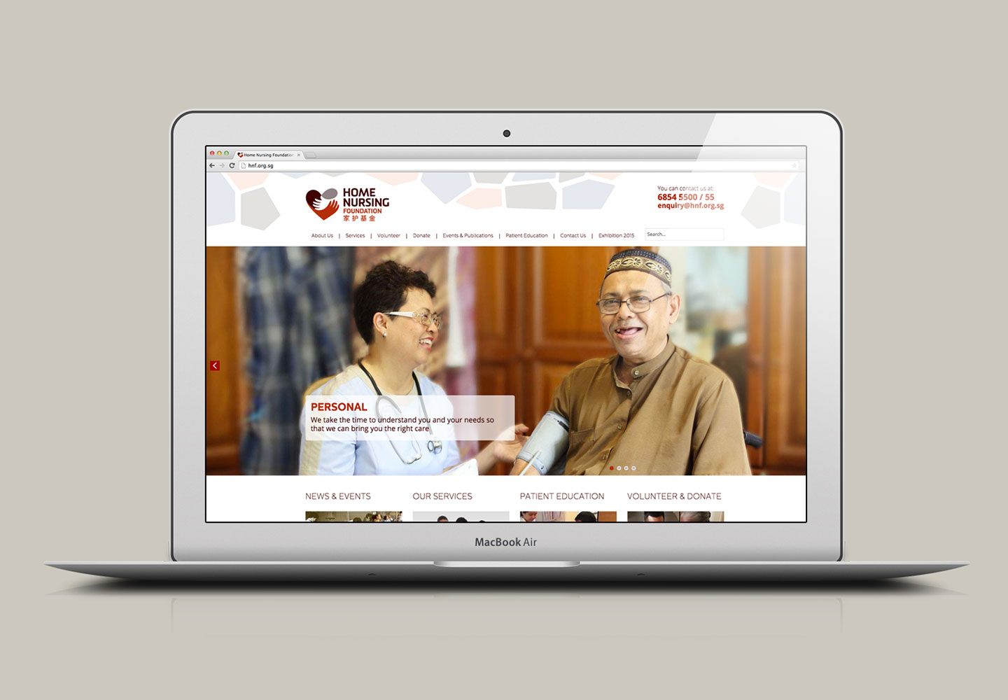 Brand Consultancy in Healthcare Industry. Website design for Home Nursing Foundation