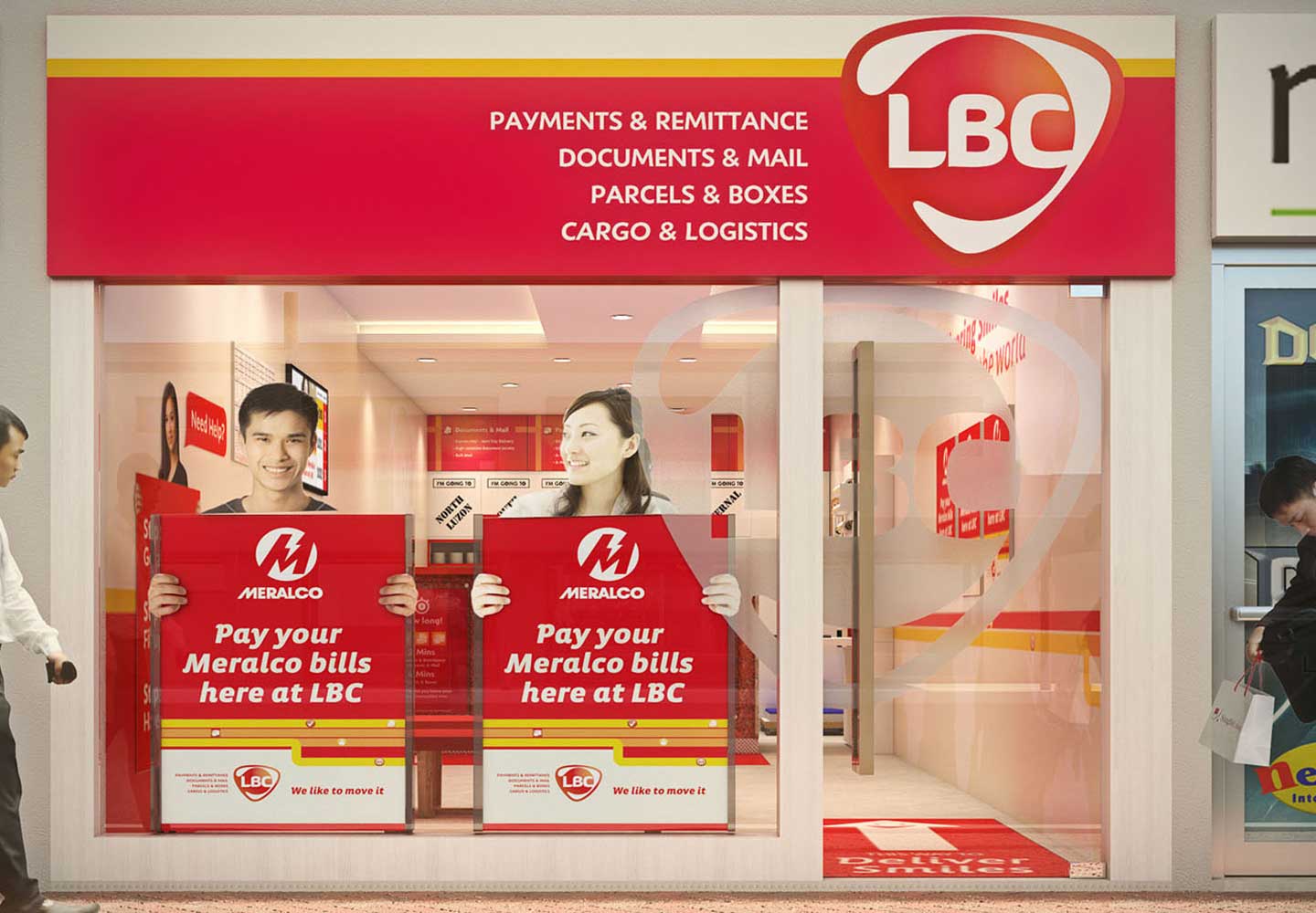 Brand Consultancy in Logistics Industry. Signage for LBC.