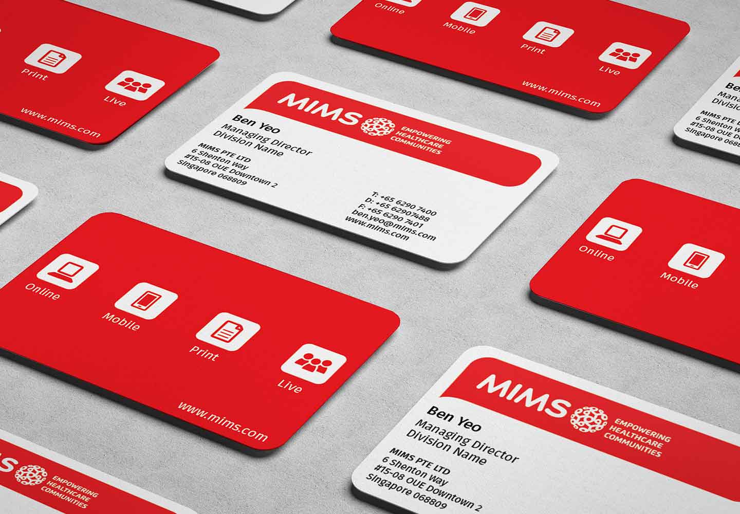 Brand Consultancy in Healthcare Industry. Business Card for MIMS.