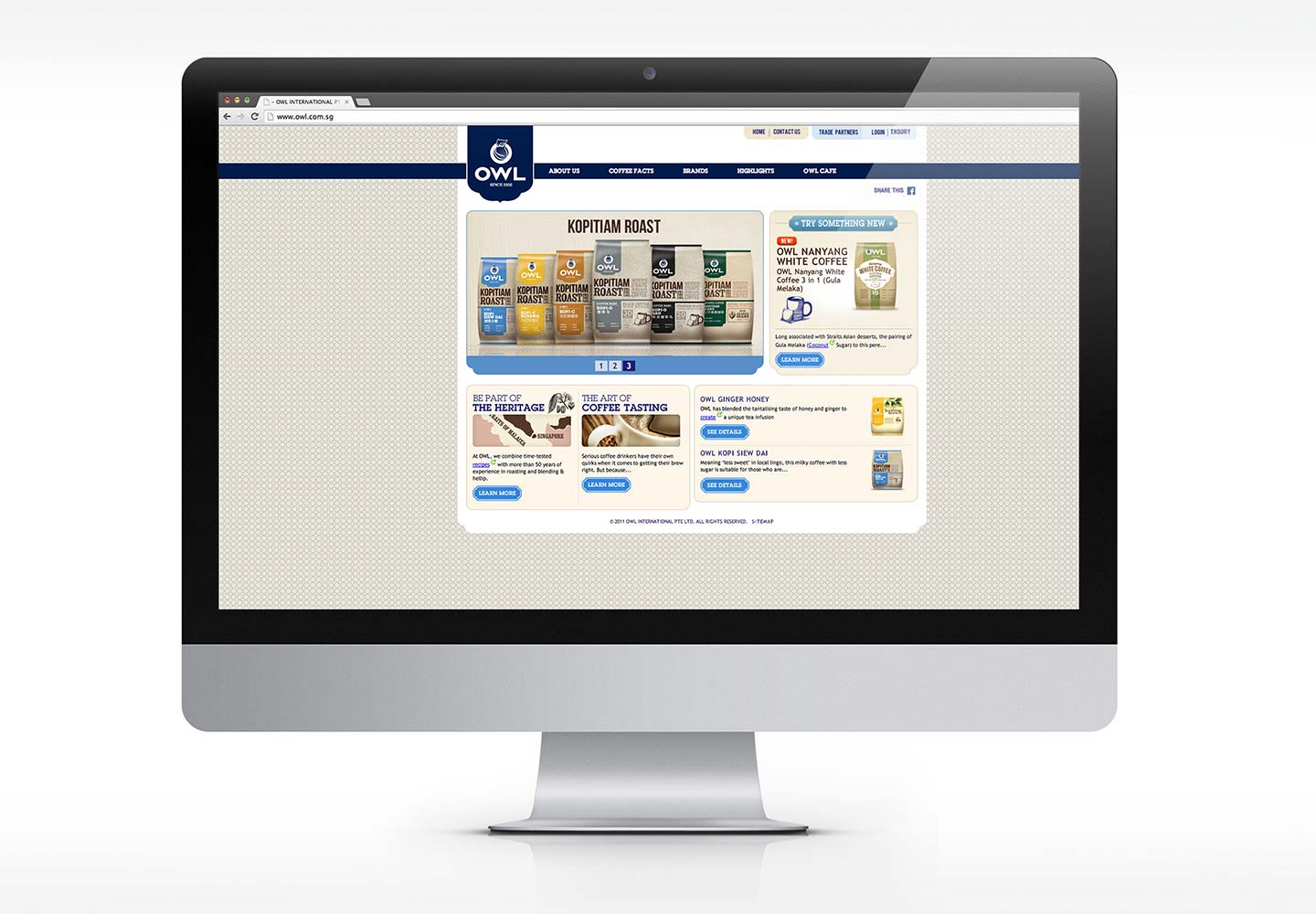Brand Consultancy in FMCG Industry. Website design for OWL.