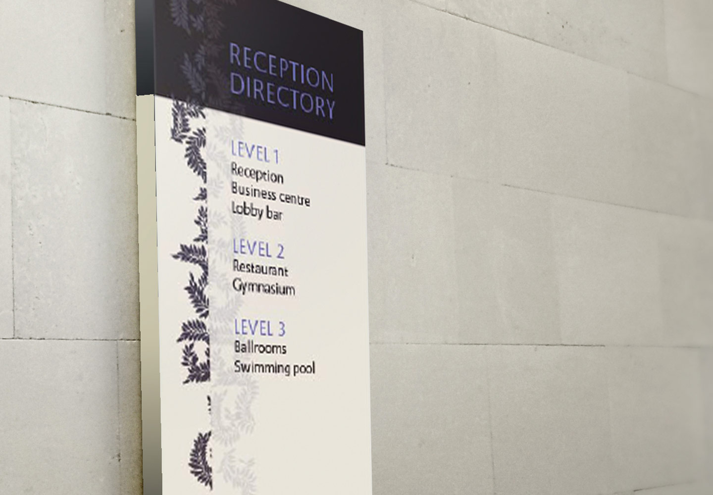 Brand Consultancy in Hospitality Industry. Wayfinding for Rendezvous Hotel.