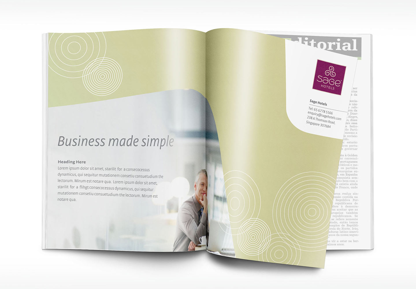 Brand Consultancy in Hospitality Industry. Brochure for Sage Hotels.