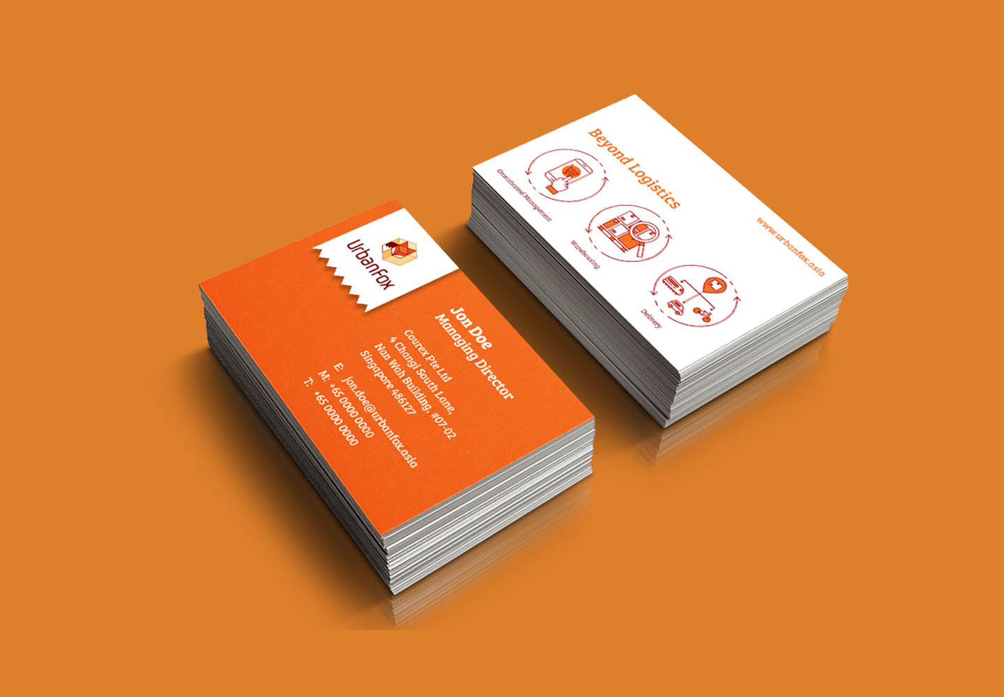 Brand Consultancy in Logistics Industry. Business card design for UrbanFox
